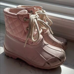 Sperry Pink Rain & Snow Boots with Waterproof Design